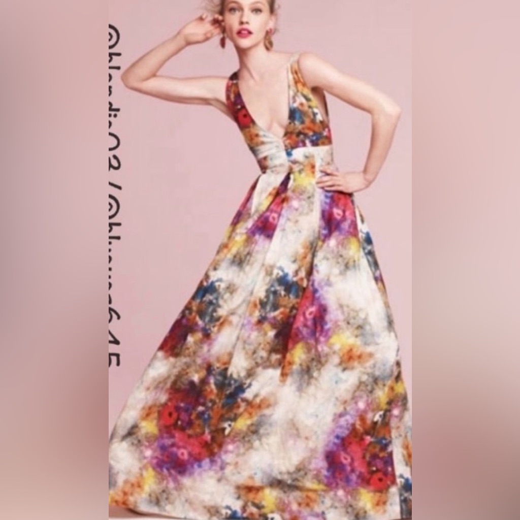 Alice And Olivia Chantal Gown In Monet Size 10